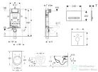 Geberit Kombifix falra szerelhető WC szett, Villeroy & Boch Subway 2.0 CeramicPlus Wc soft close ülőkével, Sigma 50 alpesi fehér/króm nyomólappal 111302005NI8