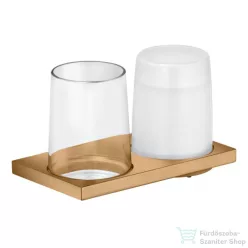   KEUCO EDITION 11 szappanadagoló, 180 ml, pohártartóval, szálcsiszolt bronz 11153039000
