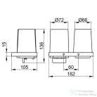 KEUCO EDITION 11 szappanadagoló, 180 ml, pohártartóval, szálcsiszolt nikkel 11153059000