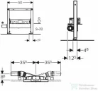 Geberit Duofix szerelőelem zuhanyzókhoz, falsík alatti lefolyóval, 50 cm 111.591.00.1