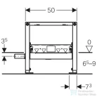 Geberit Duofix szerelőelem zuhanyzókhoz, falsík alatti lefolyóval, vékony aljzathoz, 50 cm 111.593.00.1