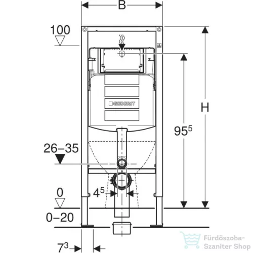 Geberit Duofix Sigma wc tartály gyerek álló wc-hez,111.915.00.5