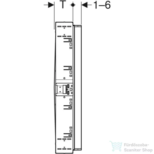 Geberit 64,5x93,5 cm-es beépítőszekrény ONE tükrösszekrényhez 111.941.00.1