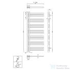 Sapho DORLION fürdőszobai radiátor 500x1200 mm, fehér 1130-51