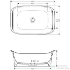 Hansgrohe Axor Urquiola Mosdótál 625 mm, fehér  11300000