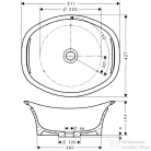 Hansgrohe Axor Urquiola Mosdótál 500 mm, fehér 11301000