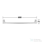 Keuco EDITION 400 60 cm-es törölközőtartó, króm 11501010600