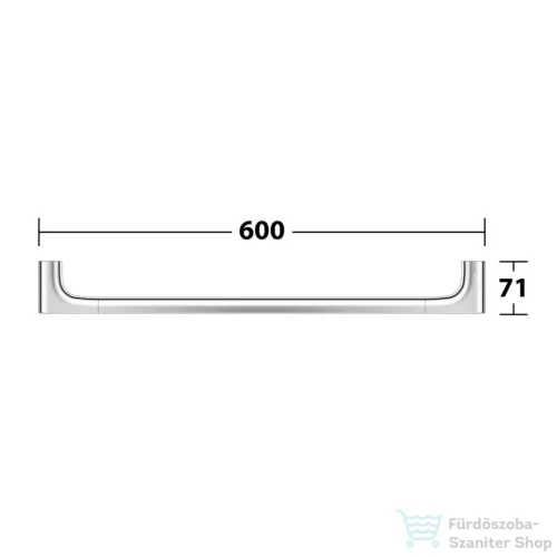 Keuco EDITION 400 60 cm-es törölközőtartó, króm 11501010600