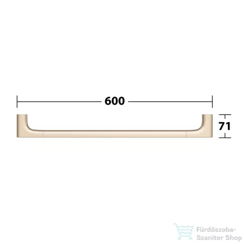 Keuco EDITION 400 60 cm-es törölközőtartó, szálcsiszolt bronz 11501030600
