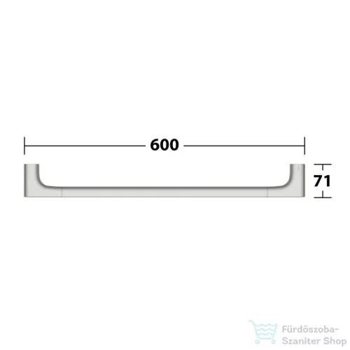 Keuco EDITION 400 60 cm-es törölközőtartó, rozsdamentes acél hatású 11501060600