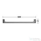 Keuco EDITION 400 60 cm-es törölközőtartó, szálcsiszolt fekete króm 11501130600