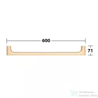 Keuco EDITION 400 60 cm-es törölközőtartó, szálcsiszolt sárgaréz 11501250600