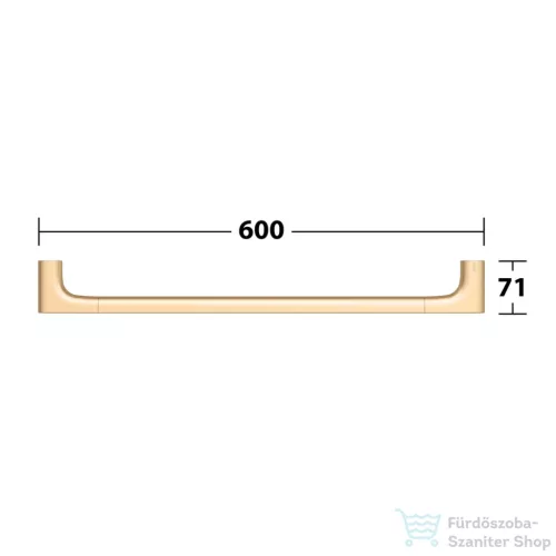 Keuco EDITION 400 60 cm-es törölközőtartó, szálcsiszolt sárgaréz 11501250600