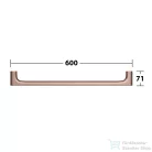 Keuco EDITION 400 60 cm-es törölközőtartó, szálcsiszolt rozéarany 11501290600
