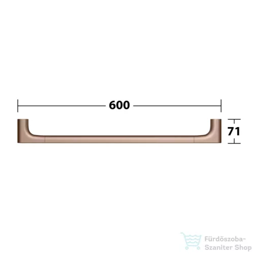 Keuco EDITION 400 60 cm-es törölközőtartó, szálcsiszolt rozéarany 11501290600