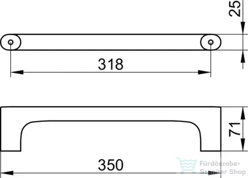 Keuco EDITION 400 35 cm-es kapaszkodó, króm 11507010000
