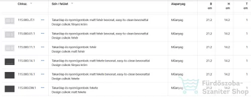 Geberit OMEGA 30 nyomólap easy-to-clean bevonattal,fényes fehér/matt fehér 115.080.11.1
