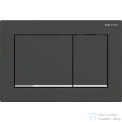   Geberit OMEGA 30 nyomólap easy-to-clean bevonattal,matt fekete / fényes króm 115.080.14.1