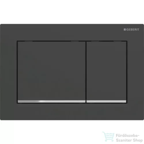 Geberit OMEGA 30 nyomólap easy-to-clean bevonattal,matt fekete / fényes króm 115.080.14.1