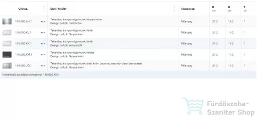 Geberit OMEGA 30 nyomólap, fényes fehér / fényes króm 115.080.KJ.1