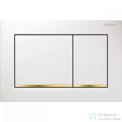   Geberit OMEGA 30 nyomólap, fényes fehér / fényes arany 115.080.KK.1