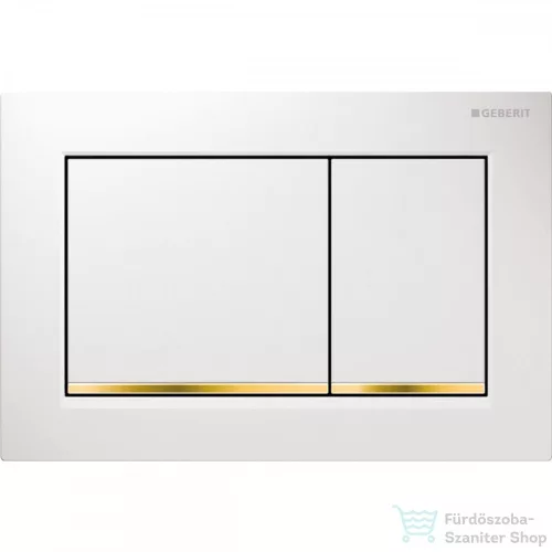 Geberit OMEGA 30 nyomólap, fényes fehér / fényes arany 115.080.KK.1