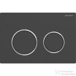   Geberit OMEGA 20 nyomólap easy-to-clean bevonattal matt fekete/fényes króm 115.085.14.1