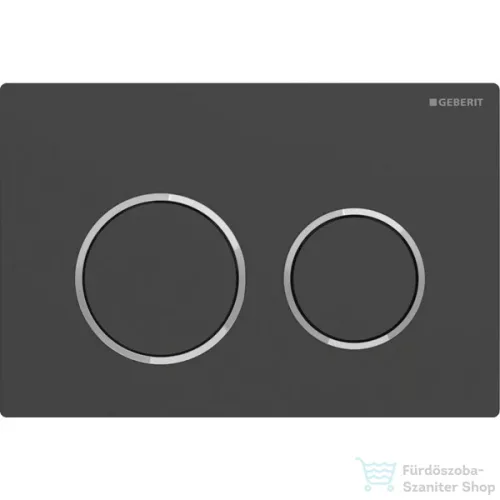 Geberit OMEGA 20 nyomólap easy-to-clean bevonattal matt fekete/fényes króm 115.085.14.1