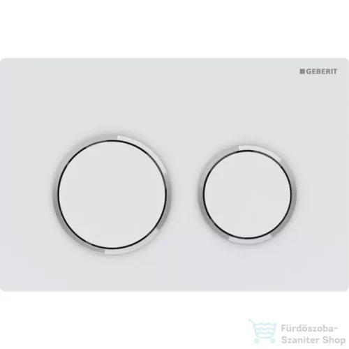 Geberit OMEGA 20 nyomólap easy-to-clean bevonattal matt fehér/fényes króm 115.085.JT.1