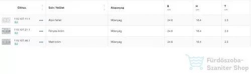 Geberit DELTA 01 nyomólap, fényes króm 115.107.21.1