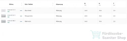 Geberit DELTA 20 nyomólap, fényes alpin fehér 115.127.11.1