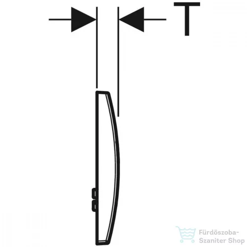 Geberit DELTA 20 nyomólap, fényes króm 115.127.21.1