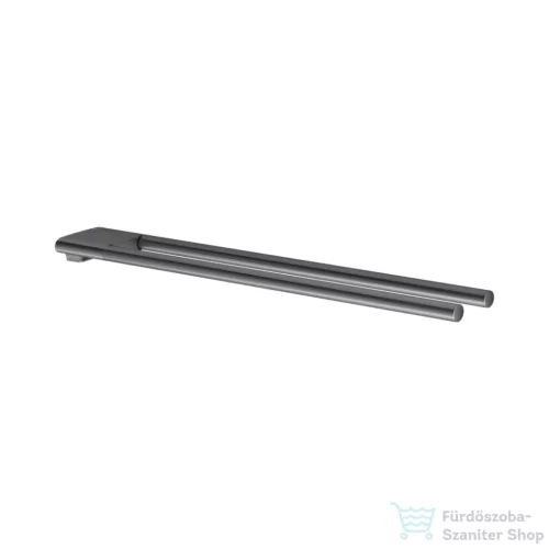 Keuco EDITION 400 45 cm-es dupla törölközőtartó, szálcsiszolt fekete króm 11518130000