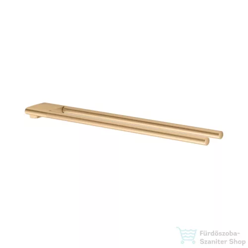 Keuco EDITION 400 45 cm-es dupla törölközőtartó, szálcsiszolt sárgaréz 11518250000