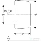 Geberit vizelde válaszfal,umbra barna 115.211.TF.1