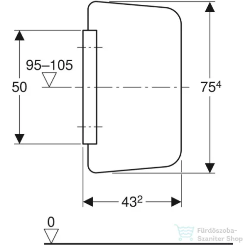 Geberit vizelde válaszfal,umbra barna 115.211.TF.1