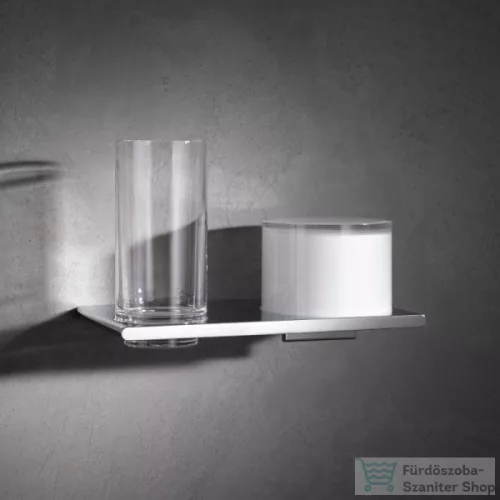 KEUCO EDITION 400 szappanadagoló, 150 ml, pohártartóval, króm 11553019000