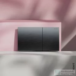   Geberit SIGMA 70 nyomólap easy-to-clean bevonattal, szálcsiszolt fekete-króm 115.622.QD.1