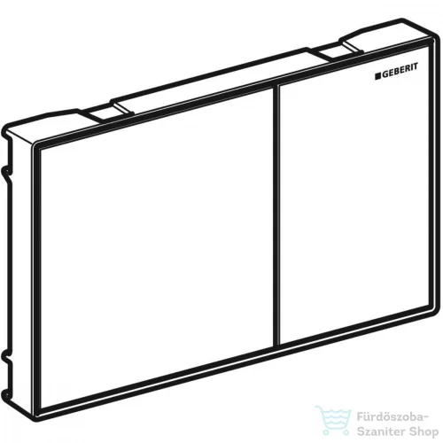 Geberit SIGMA 60 falsíkba ágyazott nyomólap, tisztítást könnyítő bevonattal, szálcsiszolt króm / fényes króm 115.640.GH.1