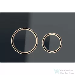   Geberit SIGMA 21 nyomólap, fényes fekete (üveg) / fényes vörösarany 115.650.SJ.1