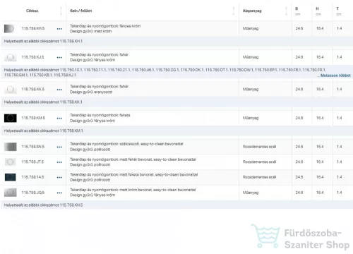 Geberit SIGMA 10 nyomólap, matt fehér / fényes króm 115.758.JT.5