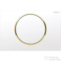  Geberit SIGMA 10 nyomólap, fényes fehér / fényes arany 115.758.KK.5