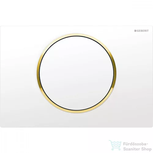 Geberit SIGMA 10 nyomólap, fényes fehér / fényes arany 115.758.KK.5