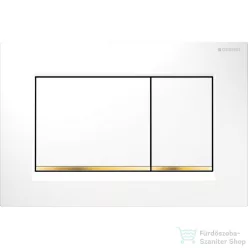   Geberit SIGMA 30 nyomólap, fényes fehér / fényes arany 115.883.KK.1