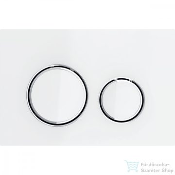   Geberit SIGMA 21 nyomólap, fényes fehér (üveg) / fényes króm 115.884.SI.1