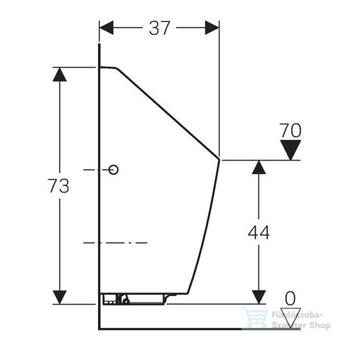 Geberit Selva vizelde, beépített vezérléssel, elemes működtetés 116.083.00.1