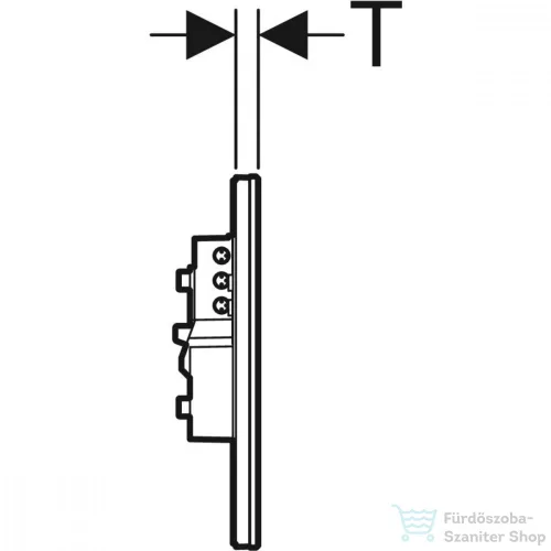 Geberit SIGMA 80 érintésmentes nyomólap, elektromos működtetéssel, 8cm-es tartályhoz, fényes fekete (üveg) 116.092.SG.6