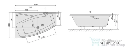 Sapho POLYSAN Evia kád 160x100x47, bal 11611