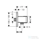 Hansgrohe AXOR SHOWERSOLUTIONS Softsquare zuhanytartó gégecső csatlakozóval,matt fekete 11626670