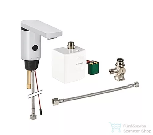 Geberit 186 álló automata mosdócsaptelep generátorral, külső keverőszeleppel 116.366.21.1